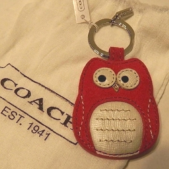 ☆L@@K☆Rare~NWT~Large Genuine Leather 🦉 OWL Keychain/Fob/Keyfob Collectible - Picture 10 of 14